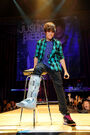 Justin singing at MEN Arena, 24 November 2009