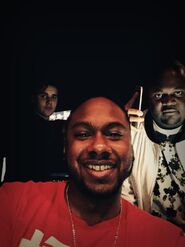 Justin Bieber and Poo Bear in studio April 2015