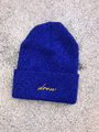 Script Rib Beanie - Royal Blue $35