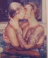 Justin kissing Hailey Baldwin