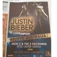 Justin Bieber Believe Tour Australia