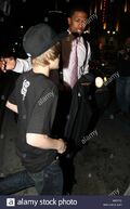 Nick Cannon and Justin Bieber leaving Katsuya