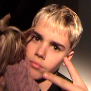 Blonde young Justin Bieber