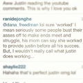 justinbieber "Ya I don't work at all lol" via Instagram