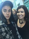 Justin Bieber with a fan August 2015