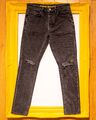 distressed tapered jean - medium black wash $248