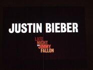 Late Night with Jimmy Fallon Justin Bieber