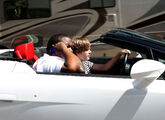 Justin Bieber driving a Lamborghini in 2010