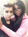 Justin Bieber in Toronto with a fan March 2014