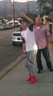 Justin Bieber and Moshe August 2012