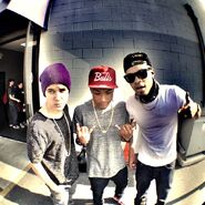 Justin Bieber with Khalil and Bei Maejor