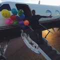 khalil "Still out here havin fun for my B day, bizzle just surprised me with the balloons on the jet" via Instagram