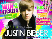 Tiger Beat My World Tour contest bracelet maker banner