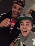 Justin Bieber with Maejor Ali June 2014