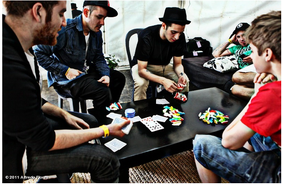 Justin playing poker 2011