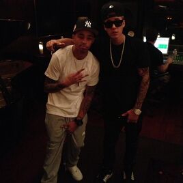 Justin Bieber in the studio with Cory Gunz