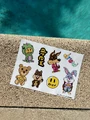 community characters sticker sheet $12