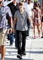 Justin Bieber walking on the streets in LA 2010