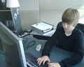 Justin playing Habbo