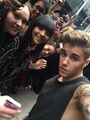 Justin Bieber with fans in NYC