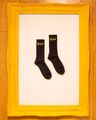 scribble socks - black $12