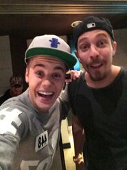 Justin Bieber in the studio with Josh Gudwin