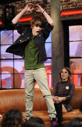 Justin Bieber with Alexa Chung 2009