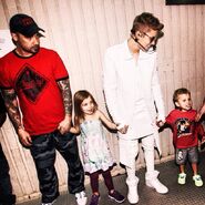 Justin Bieber with family at Believe Tour