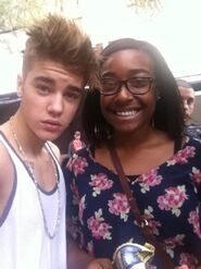 Justin Bieber with fan 2013