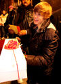 Justin with gifts at Live@Much
