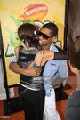 Usher hugging Paula Abdul at KCA's 2009