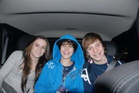 Justin with Caitlin and Ryan