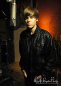 Justin Bieber in the studio February 2010