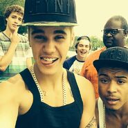 Justin Bieber with friends 2013