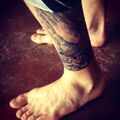 Leg tattoo