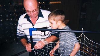 Justin with Bruce