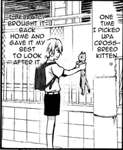 Sukuna picks up the cat