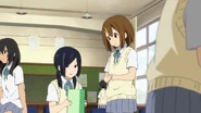 Akane talking with Yui about her future plans.