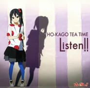 Azusa on the cover of "Listen!!"
