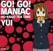 Yui featured on a booklet of the "GO! GO! MANIAC" album