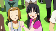 Ritsu getting annoyed by Mio.