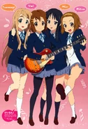 Mugi alongside the newly founded Light Music Club.