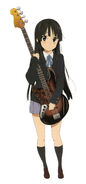 Mio with her bass.