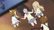 Mio faints after becoming the main vocalist.
