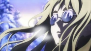 Tsumugi wearing glasses.