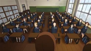 Nobuyo's seat inside of her classroom (fifth row, second from the left, sitting in front of Tsukasa Koiso, behind Mio and next to Ushio to the left and Yoshimi Sunahara to the right).