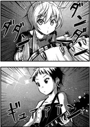 Onna Gumi's last performance seen in the manga, during the showdown of the bands.