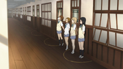 Yui, Ritsu, Mugi and Mio punished