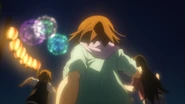 Azusa is mesmerized by the sight of her senpais and the fireworks.