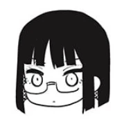 Ranka's old bobbed hair style and glasses